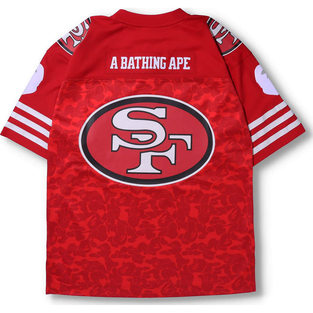 Bape x Mitchell & Ness NFL San Francisco 49ers Legacy Jersey Mens 1H73-109-906 / Red / 2XLarge