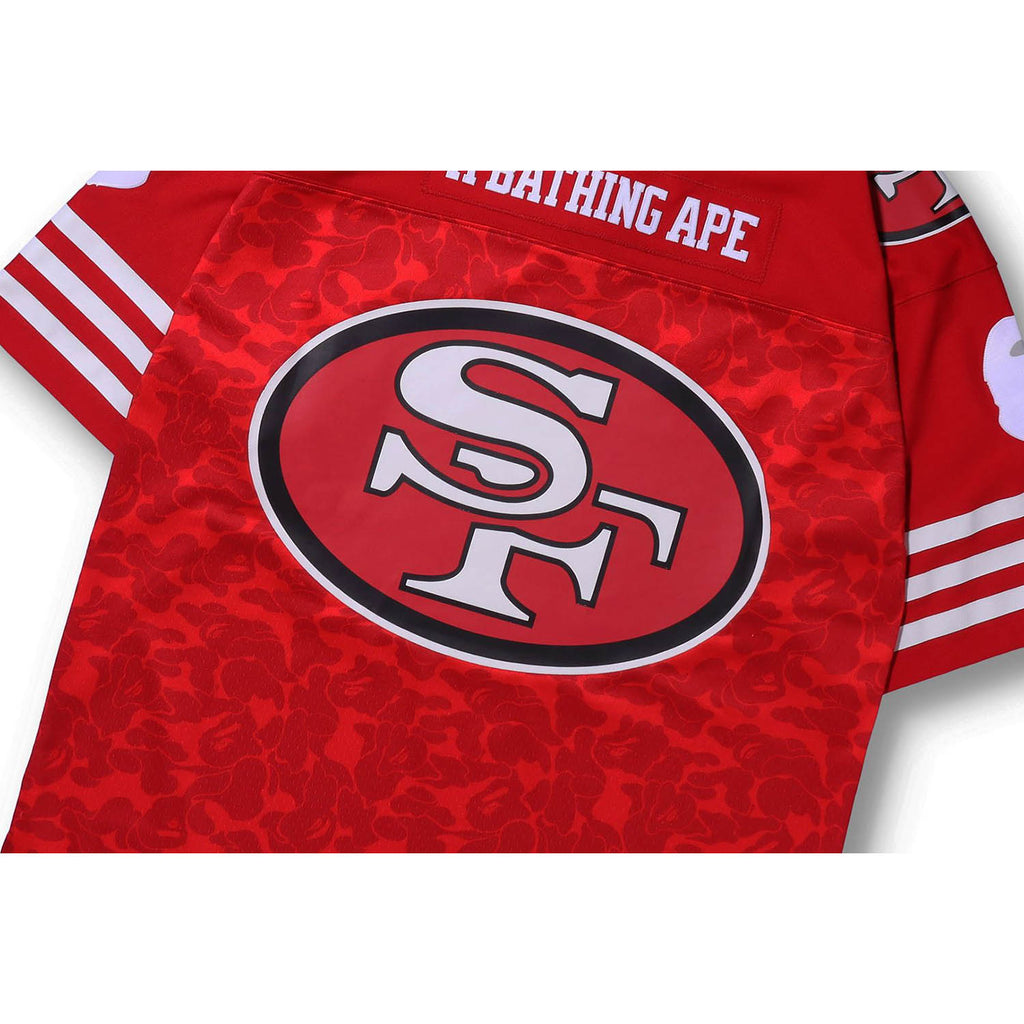 Bape x Mitchell & Ness NFL San Francisco 49ers Legacy Jersey Mens 1H73-109-906 / Red / 2XLarge