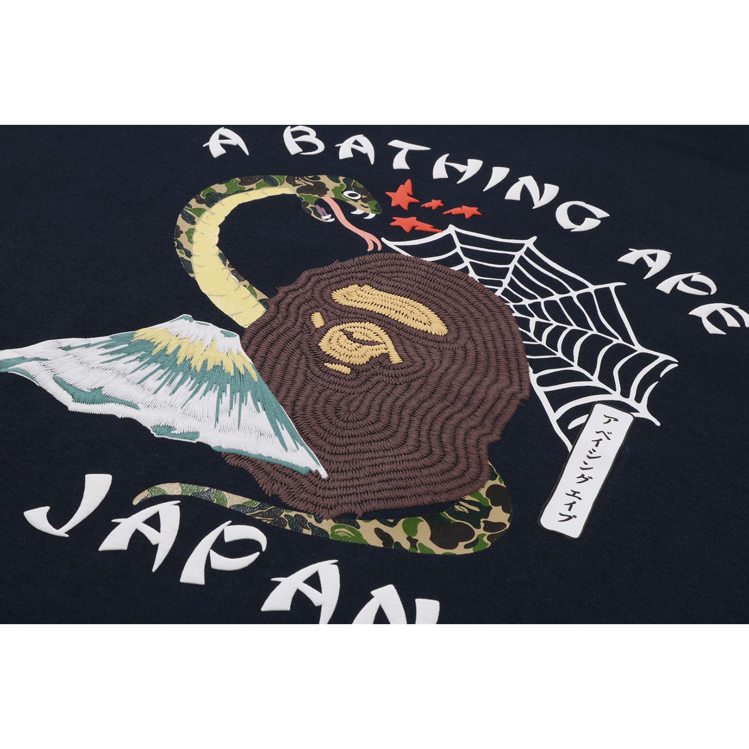 BAPE Japan Culture Mitsudomoe Tee Black