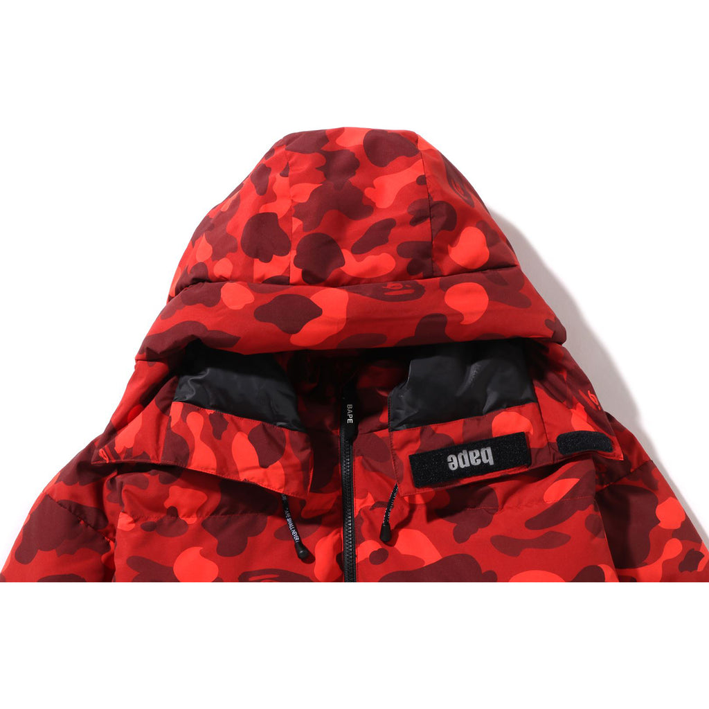 COLOR CAMO SHARK HOODIE DOWN JACKET –