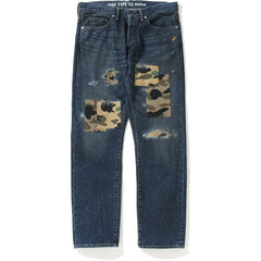 1999 TYPE-02 1ST CAMO PATCH DAMAGED DENIM MENS