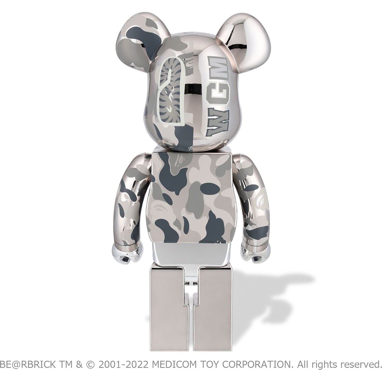 MEDICOM TOY - BE@RBRICK CLEAR ABC CAMO SHARK 1000％