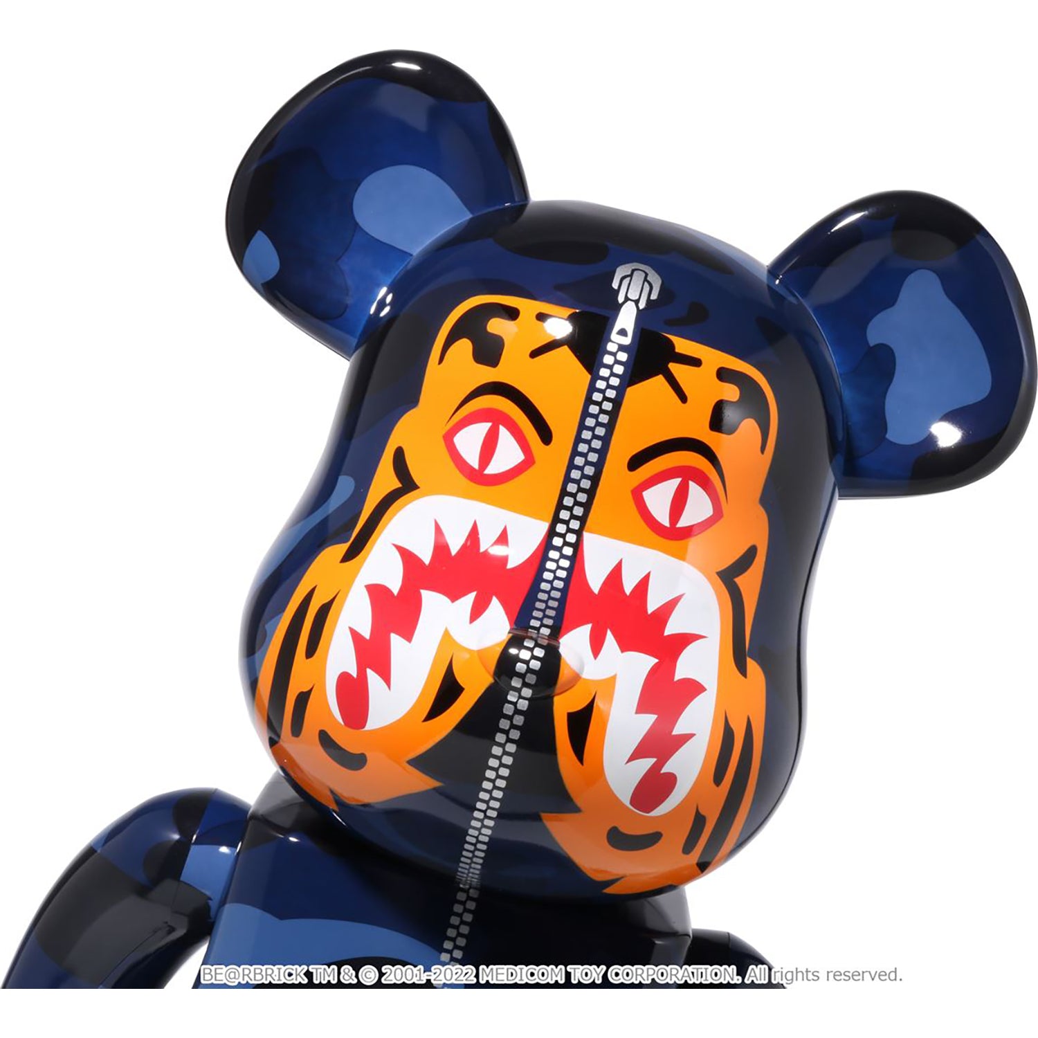 ベアブリック BAPE CAMO TIGER 400％ BE@RBRICK BLUE - 人形 ...