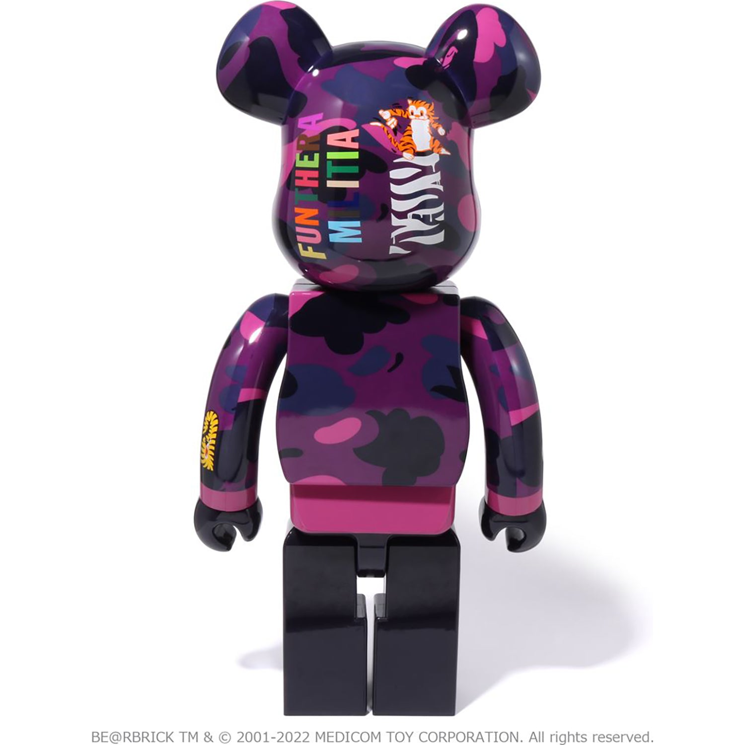 A Bathing Ape Mens Navy x BE RBRICK Tiger Camo 1000 Figure