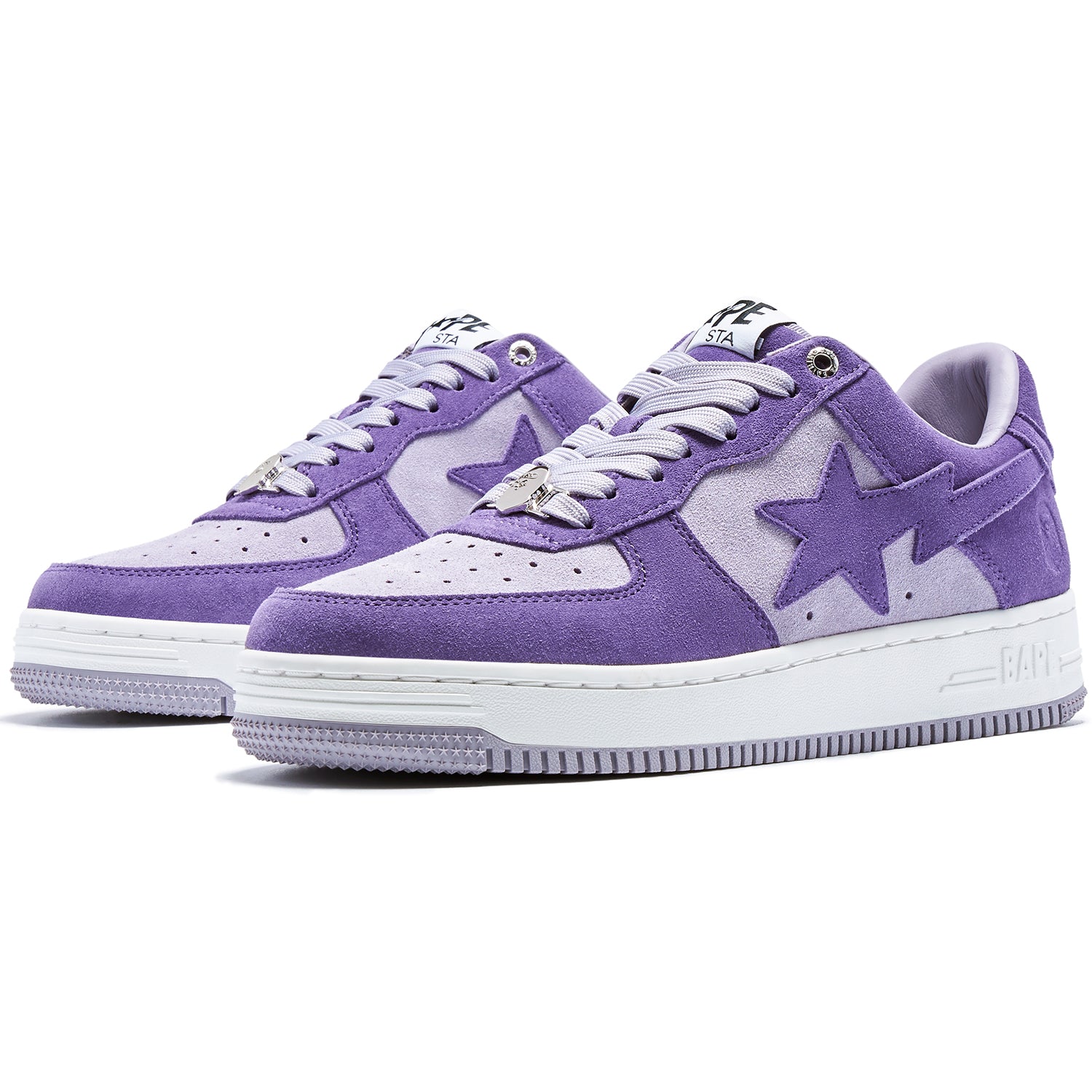 Purple bape shoes on sale