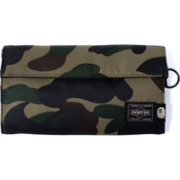 BAPE X PORTER 1ST CAMO LONG WALLET MENS