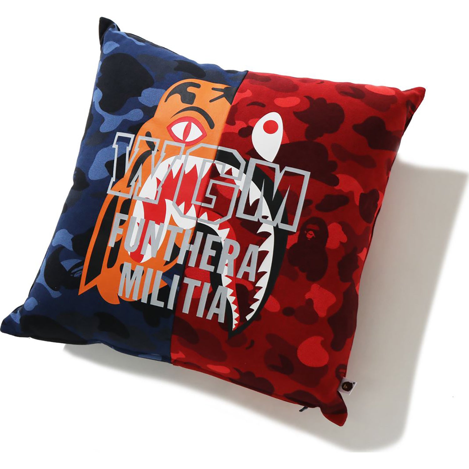 COLOR CAMO TIGER SHARK HALF SQUARE CUSHION – us.bape.com