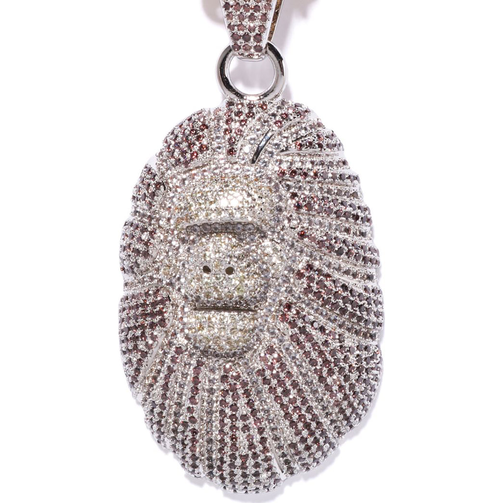 APE HEAD CRYSTAL STONE NECKLACE | us.bape.com