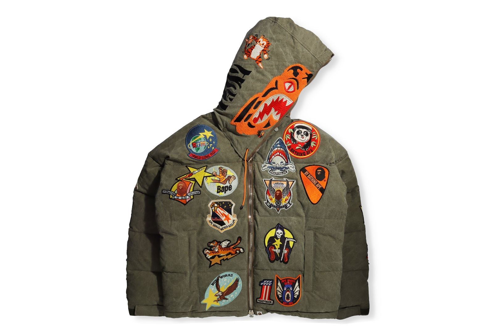 BAPE X READYMADE TIGER SHARK DOWN JACKET – us.bape.com