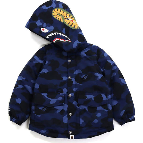 COLOR CAMO SHARK 4WAY DOWN JACKET KIDS us.bape