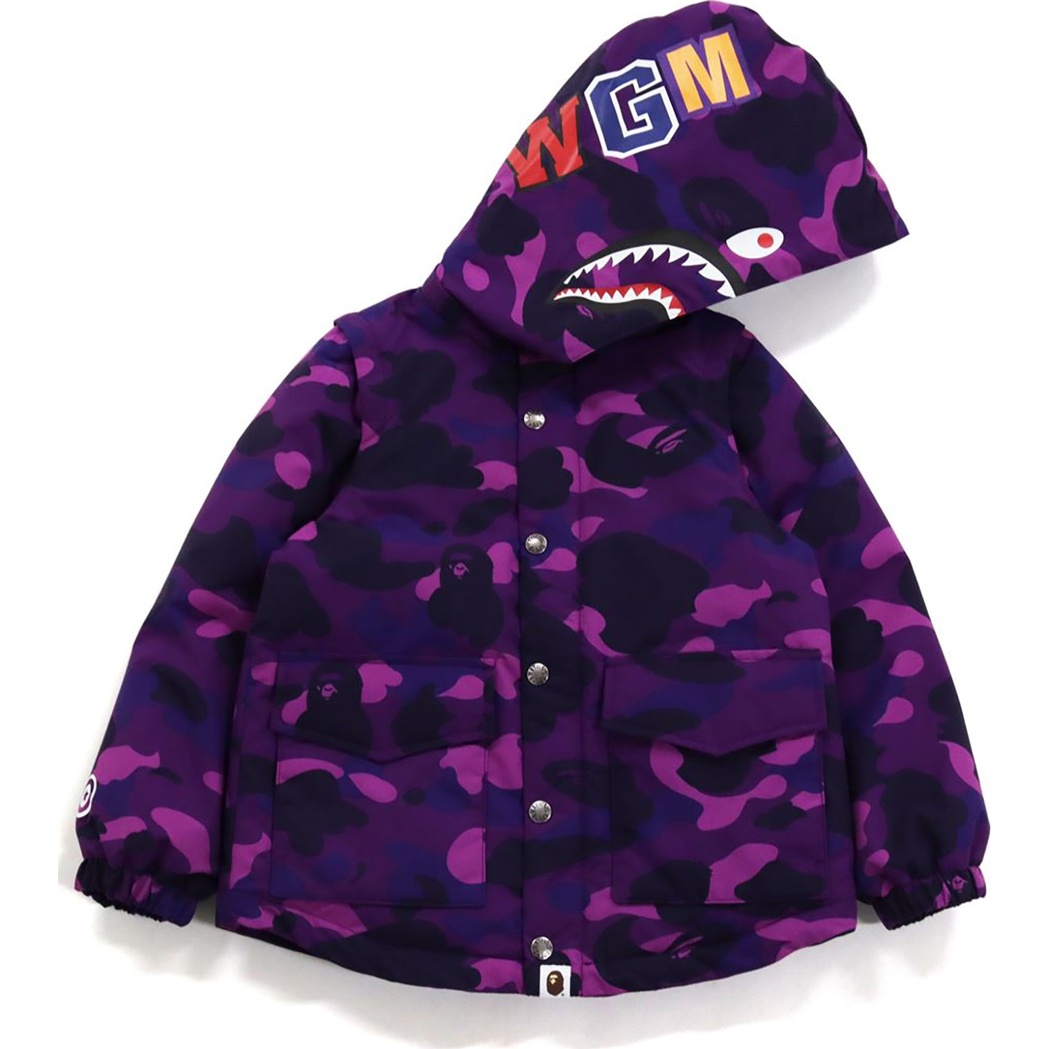 Purple camo bape jacket on sale