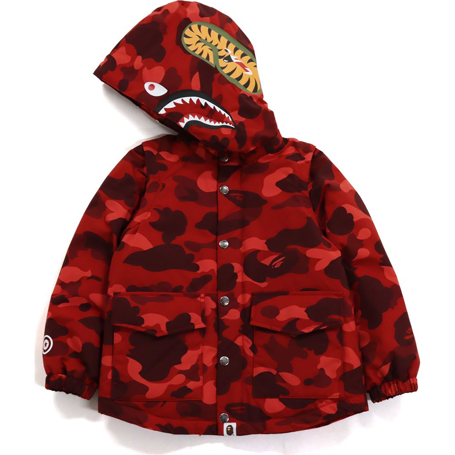 COLOR CAMO SHARK 4WAY DOWN JACKET KIDS us.bape