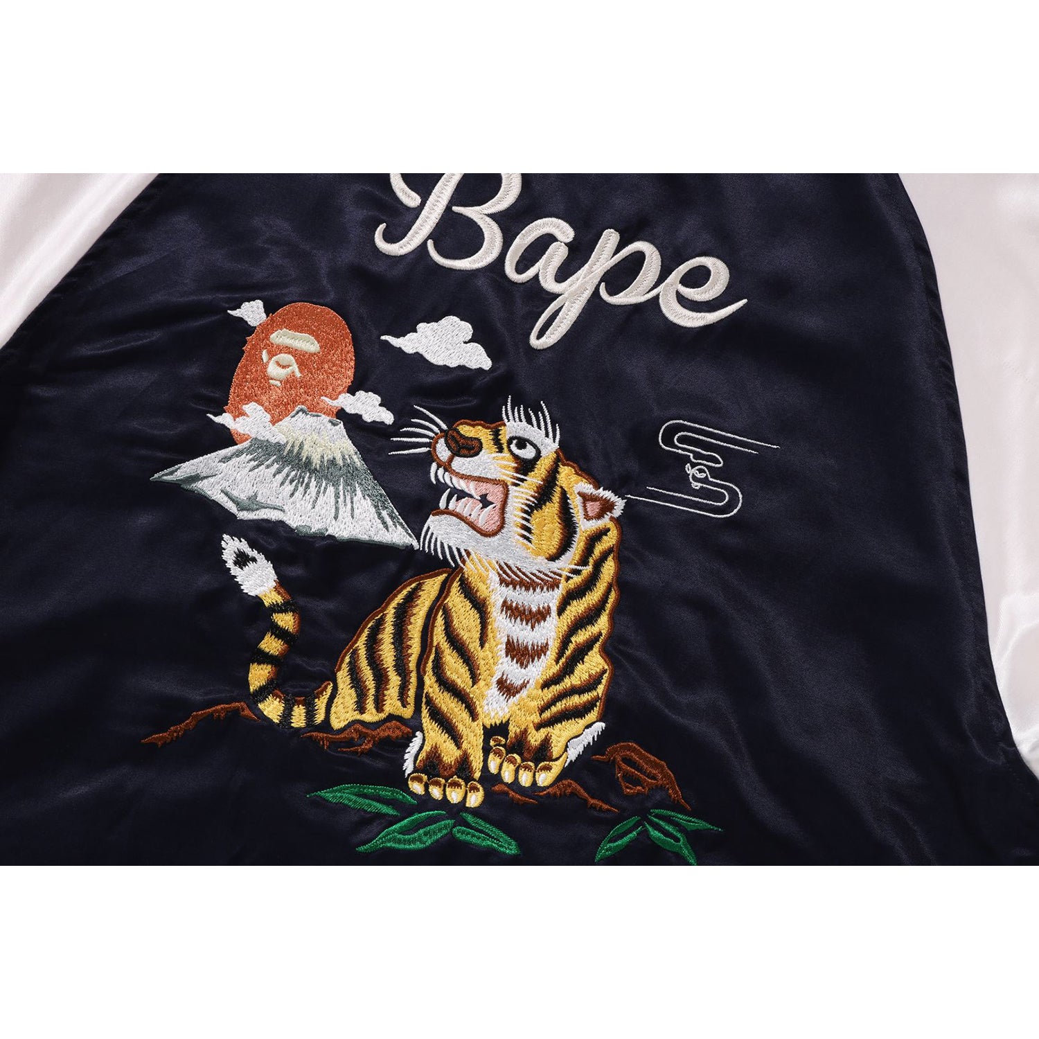 Bape tiger embroidery reversible light bomber online