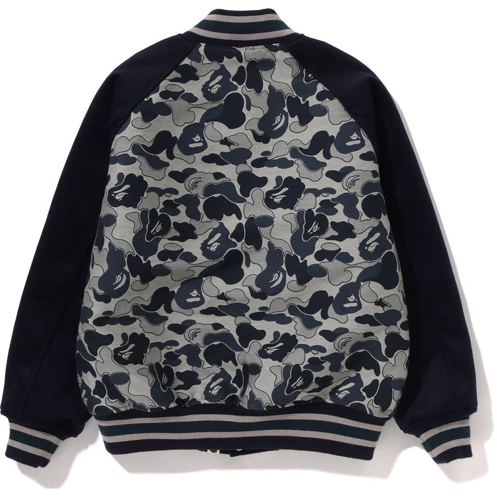 Bape space store camo varsity jacket