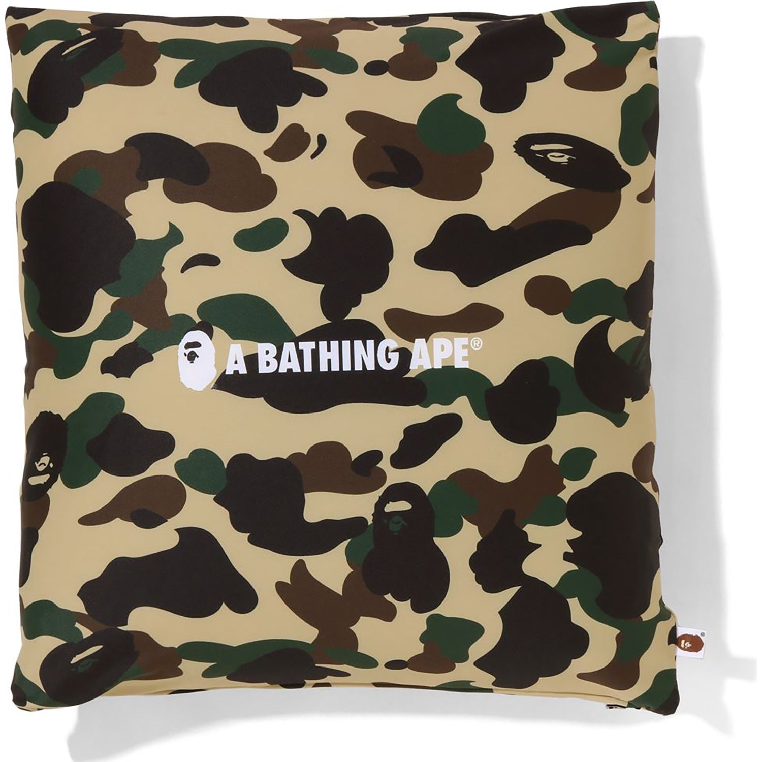 1ST CAMO A BATHING APE SQUARE FLUFFY BEADS CUSHION