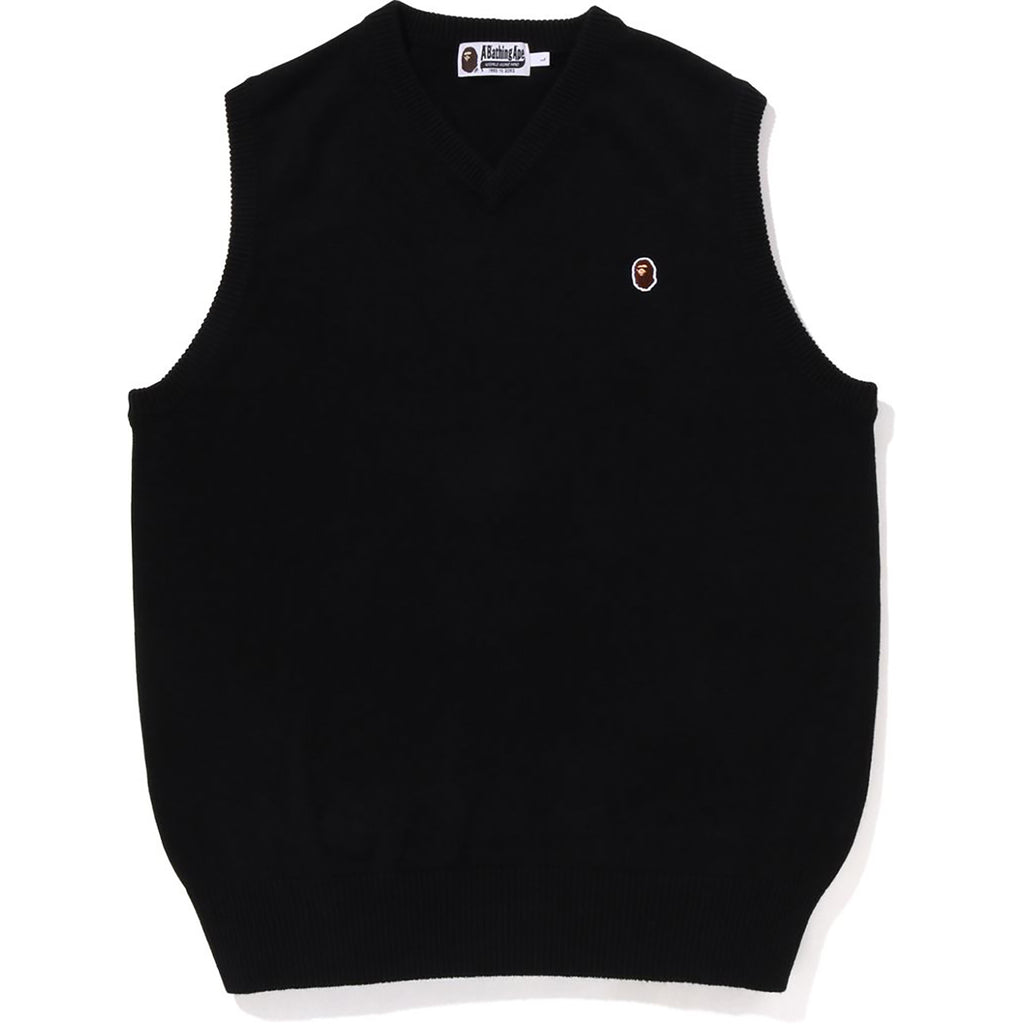 APE HEAD ONE POINT KNIT VEST MENS