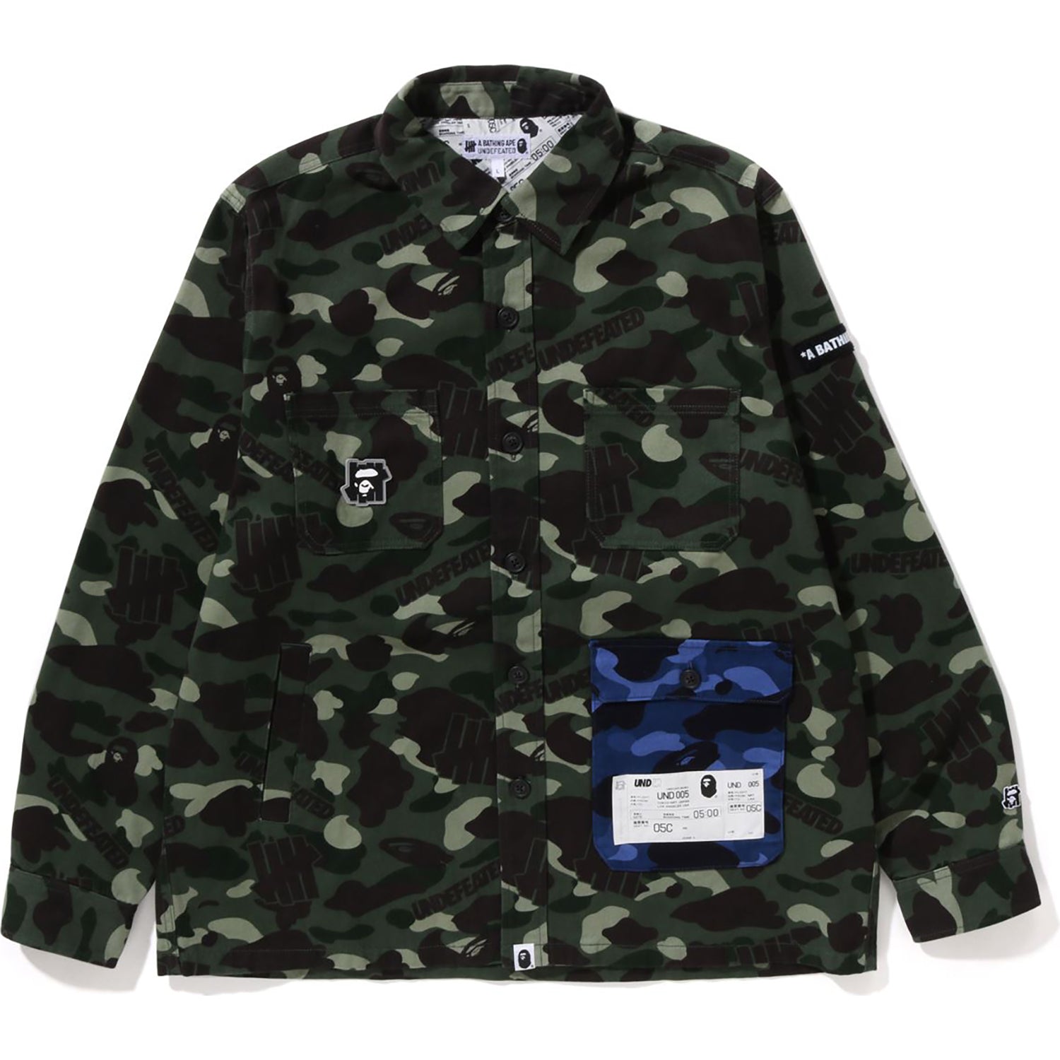 BAPE X UNDEFEATED COLOR CAMO FLANNEL JACKET MENS – us.bape.com