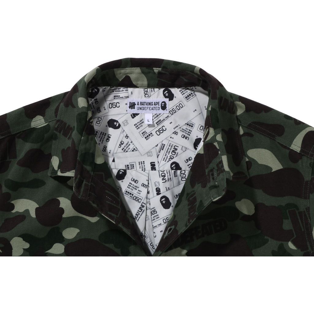 BAPE X UNDEFEATED COLOR CAMO FLANNEL JACKET MENS | us.bape.com