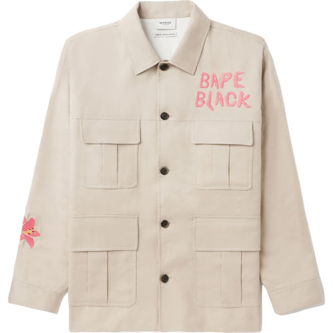 BAPE BLACK EMBROIDERY HUNTER JACKET MENS