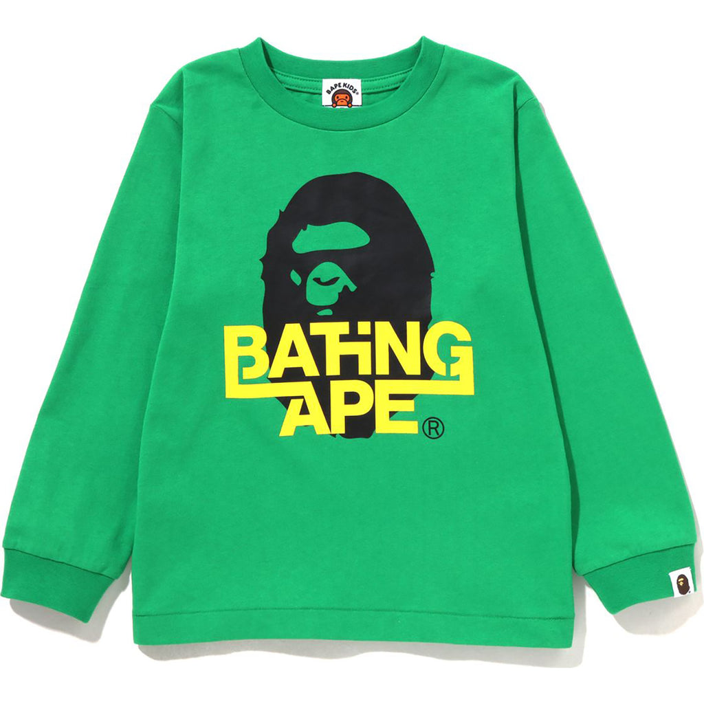 BATHING APE APE HEAD L/S TEE KIDS | us.bape.com