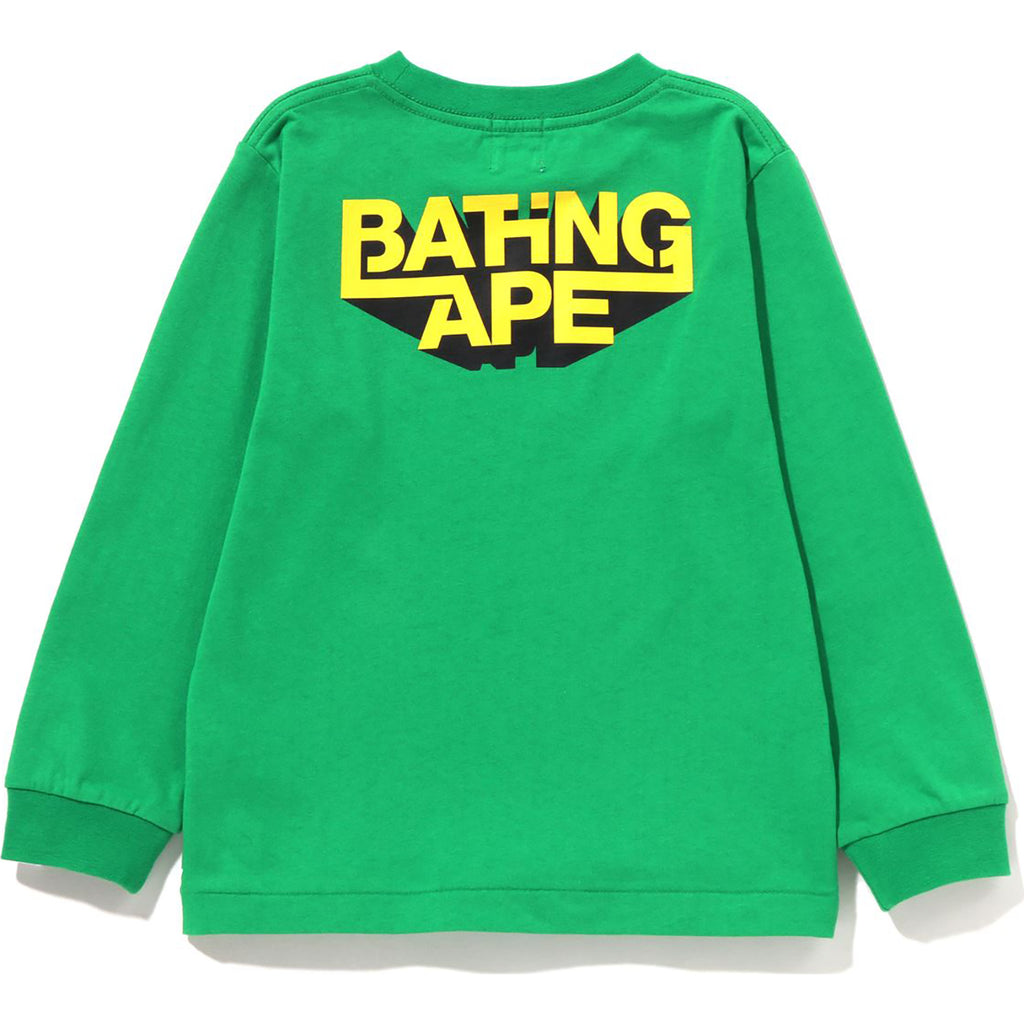 BATHING APE APE HEAD L/S TEE KIDS