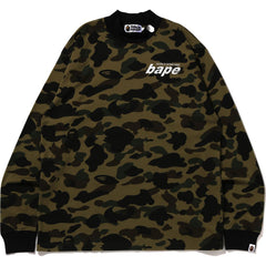 1ST CAMO MOCK NECK RELAXED FIT L/S TEE MENS