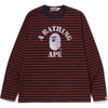 DISCHARGE COLLEGE HOOP L/S TEE MENS | us.bape.com