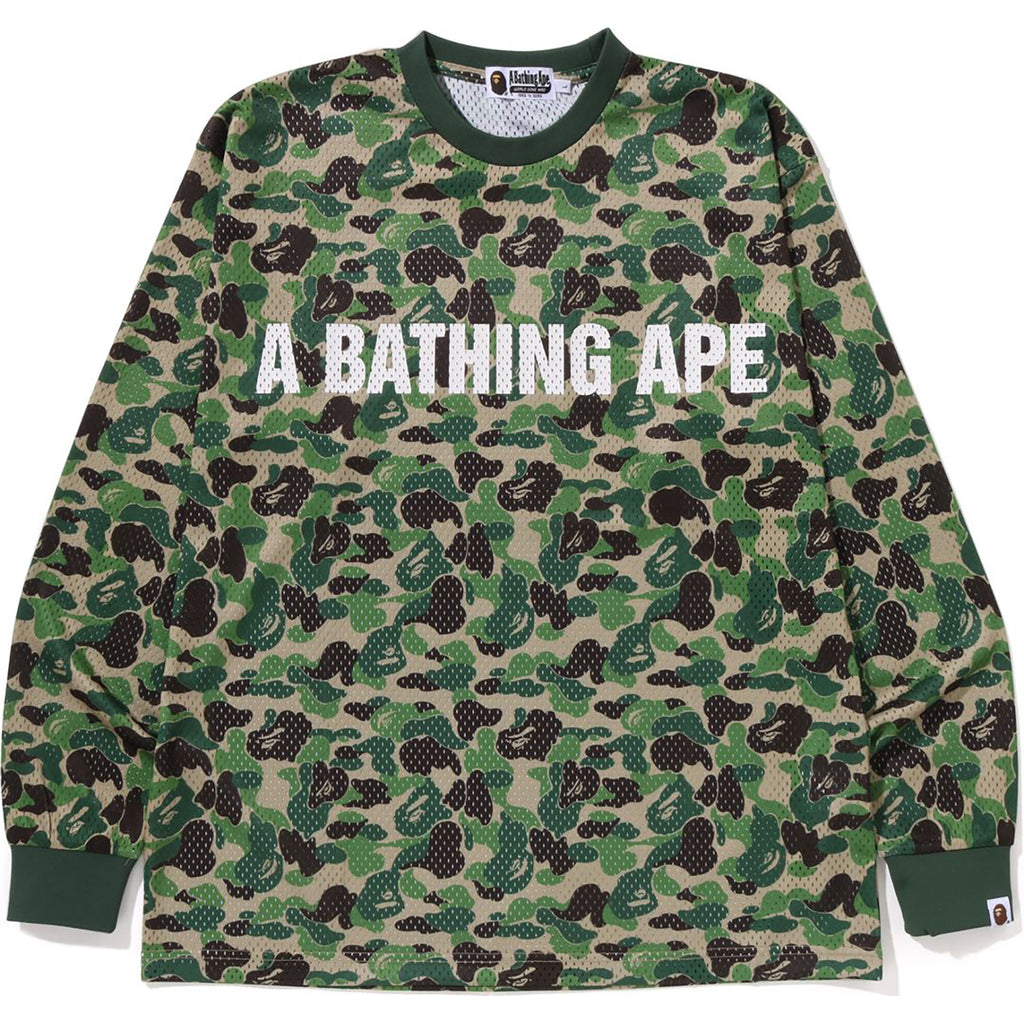 ABC CAMO MESH RELAXED FIT L/S TEE MENS | us.bape.com