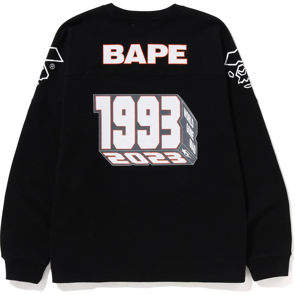 BAPE FOOTBALL RELAXED FIT L/S TEE MENS