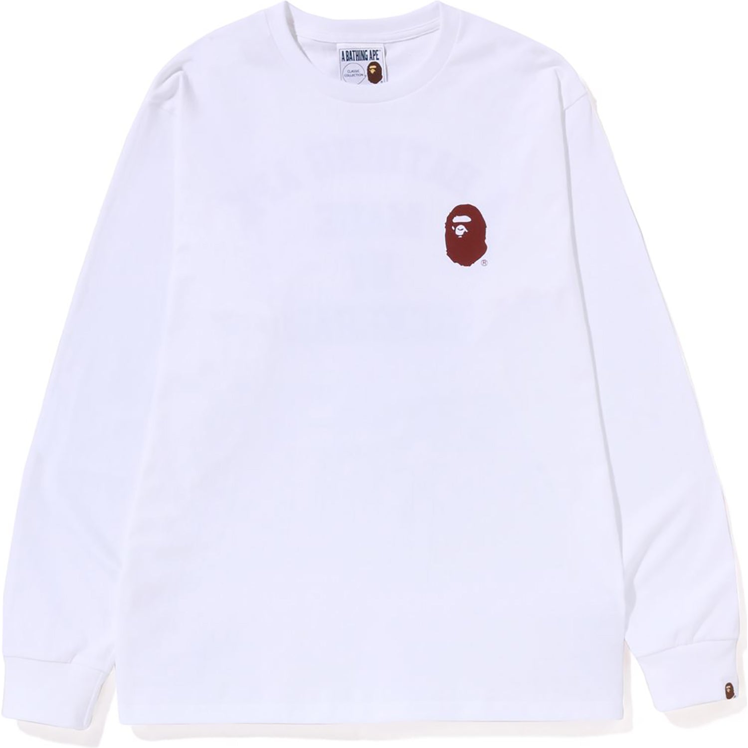 A BATHING APE LETTERED L/S TEE MENS