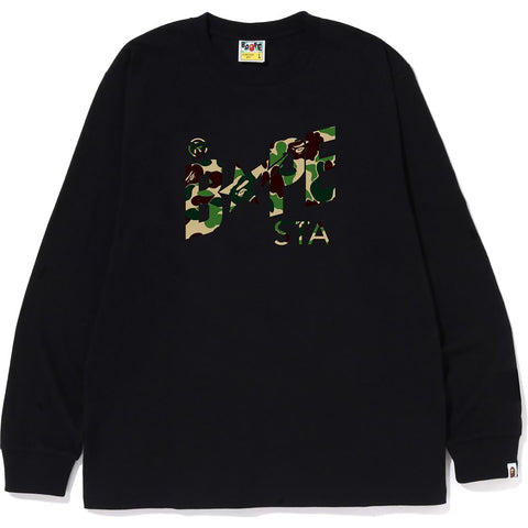 ABC CAMO BAPE STA LOGO L/S TEE MENS