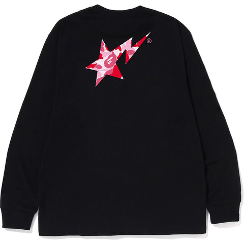 ABC CAMO BAPE STA LOGO L/S TEE MENS