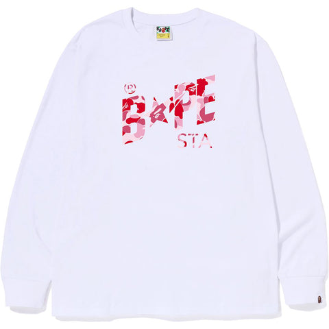 ABC CAMO BAPE STA LOGO L/S TEE MENS