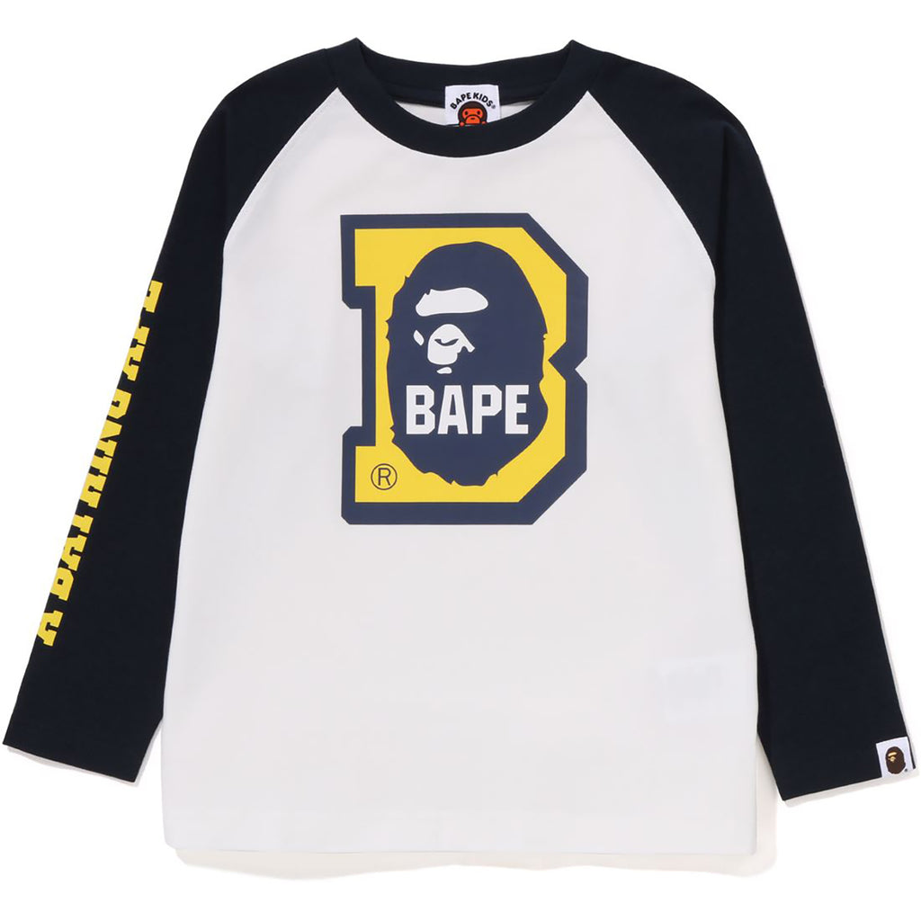 APE HEAD B RAGLAN L/S TEE KIDS