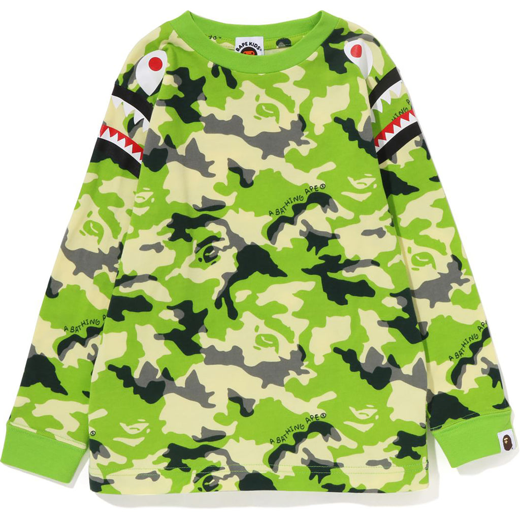 WOODLAND CAMO SHARK SHOULDER L/S TEE