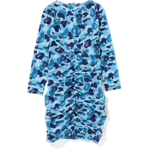 ABC CAMO MESH GATHERED ONEPIECE LADIES