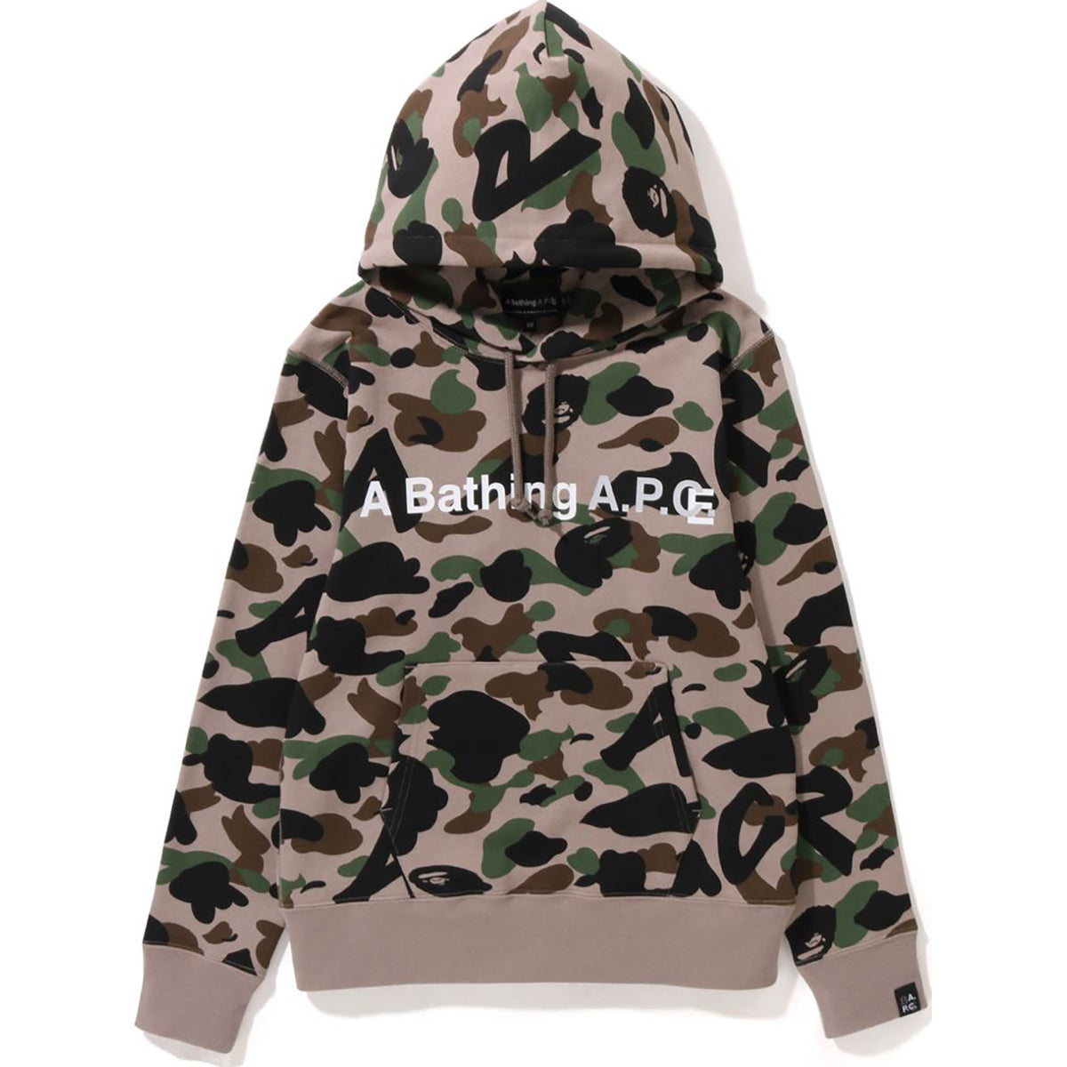 BAPE X A.P.C. CAMO WIDE PULLOVER HOODIE LADIES