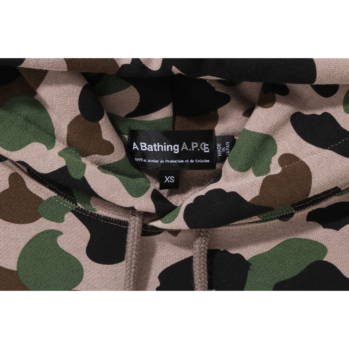 BAPE X A.P.C. CAMO WIDE PULLOVER HOODIE LADIES