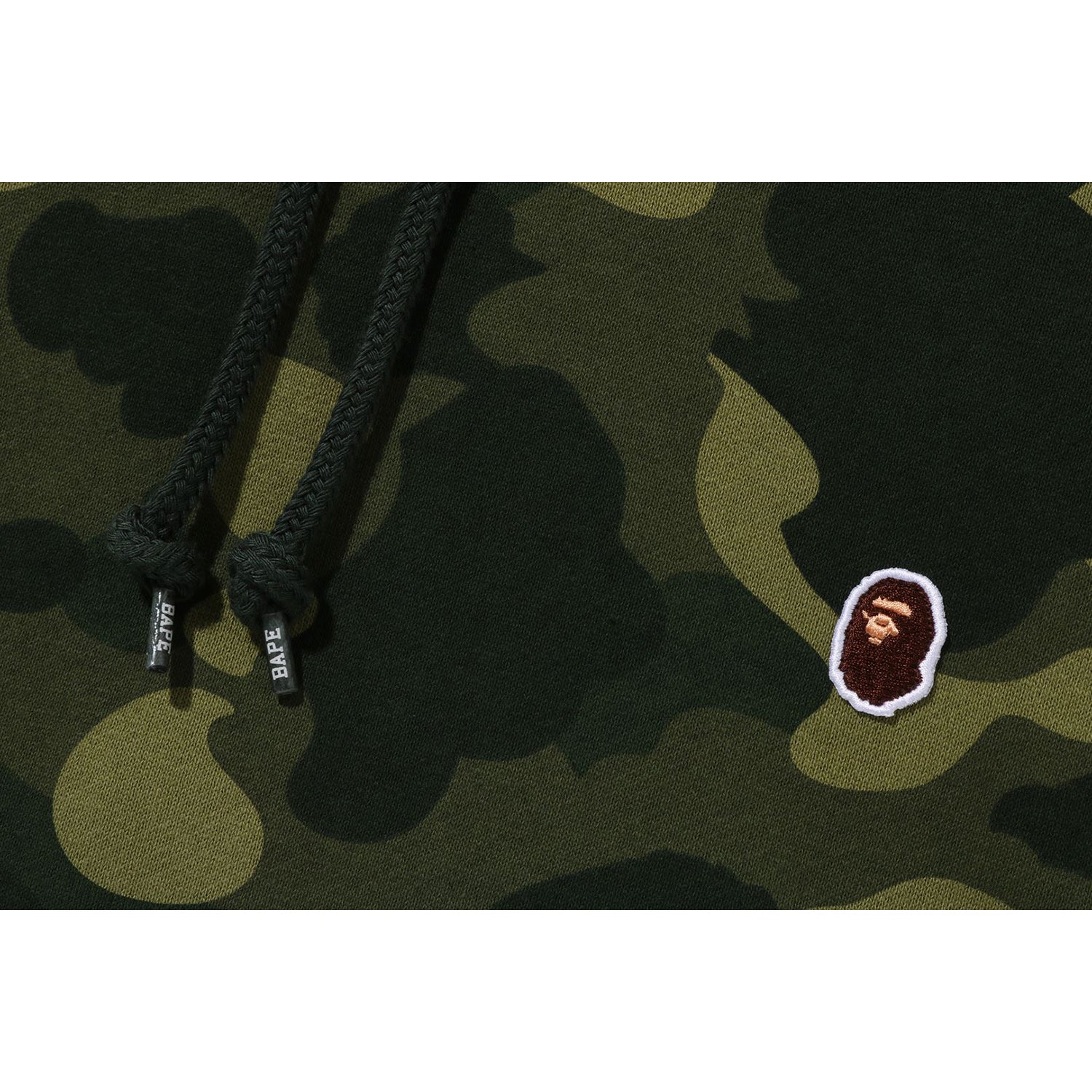 BAPE 1st Camo One Point Pullover Hoodie Green