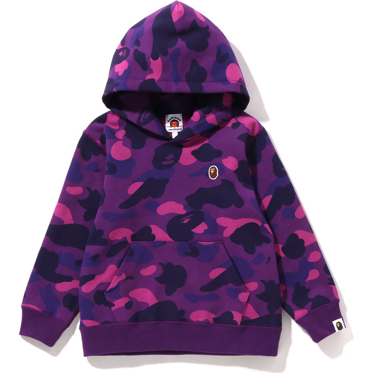 COLOR CAMO ONE POINT APE HEAD PULLOVER HOODIE KIDS
