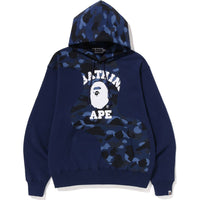 COLOR CAMO COLLEGE CUTTING RELAXED FIT HOODIE MENS