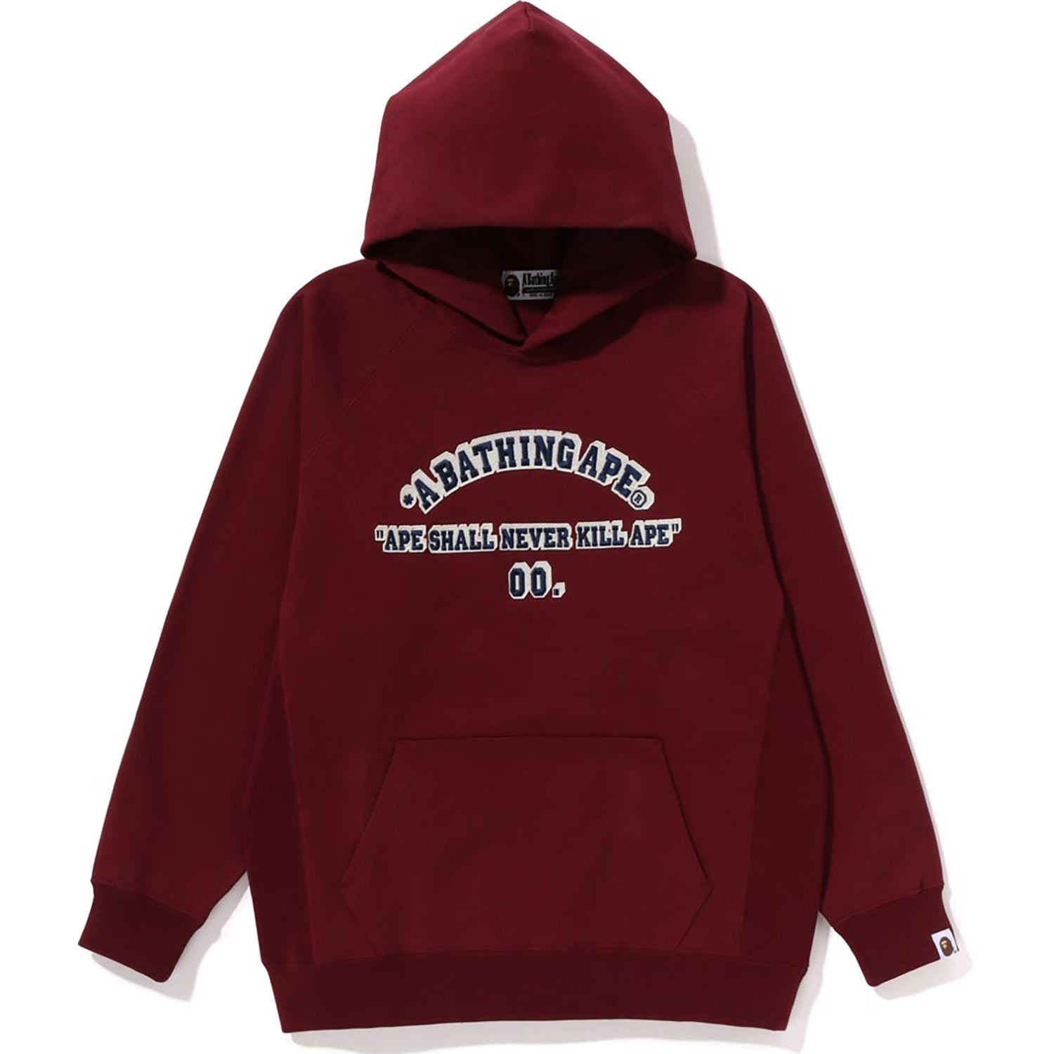 A Bathing Ape Oversized Pullover Hoodie Ladies 1J30 214 002 Burgundy M