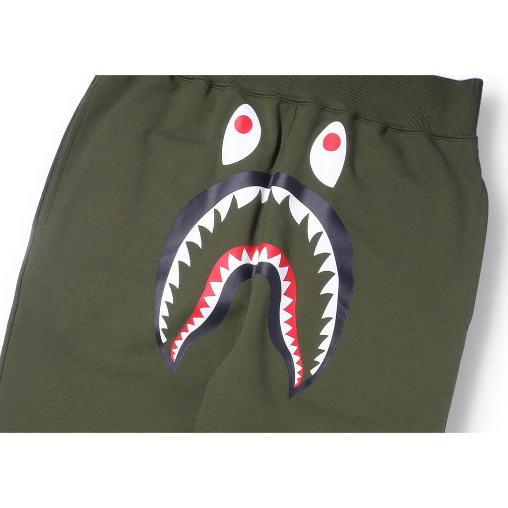 BAPE Shark Slim Sweat Pants Yellow/Green Men's - FW18 - US