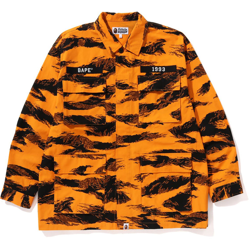 TIGER CAMO RELAXED FIT MILITARY SHIRT MENS