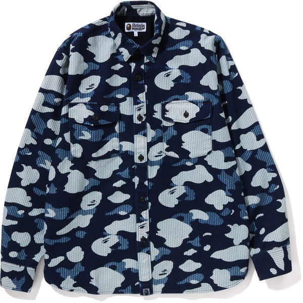 SASHIKO CAMO LOOSE FIT SHIRT MENS