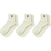 APE HEAD ONE POINT ANKLE SOCKS 3 PAIRS MENS
