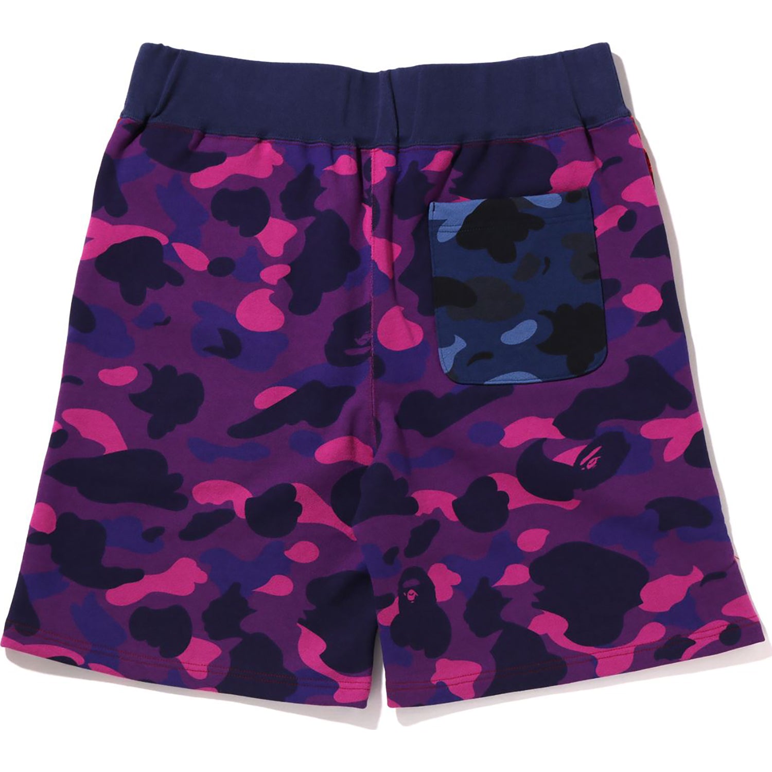 A Bathing Ape - Crazy Camo Shark Sweat Shorts - Purple
