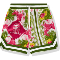 BAPE BLACK PRINTED SILK SHORTS MENS