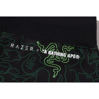 RAZER X A BATHING APE NEON CAMO BASKETBALL SWEAT SHORTS MENS