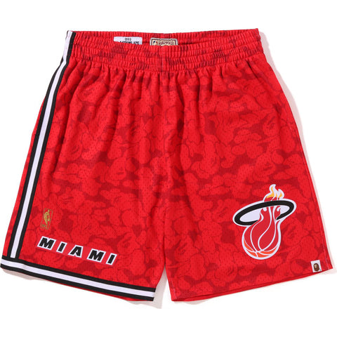 BAPE X MITCHELL & NESS MIAMI HEAT JERSEY SHORTS MENS | us.bape.com